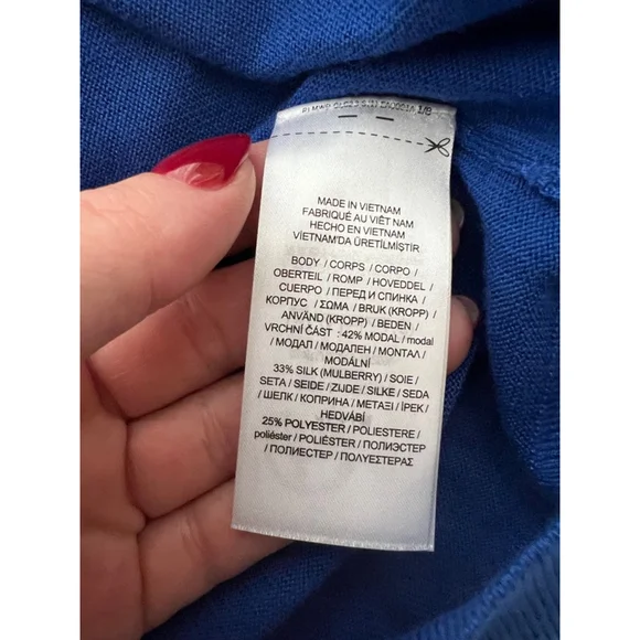 NWT Women's Lauren Ralph Lauren Sweater, S, Blue - Picture 7 of 7